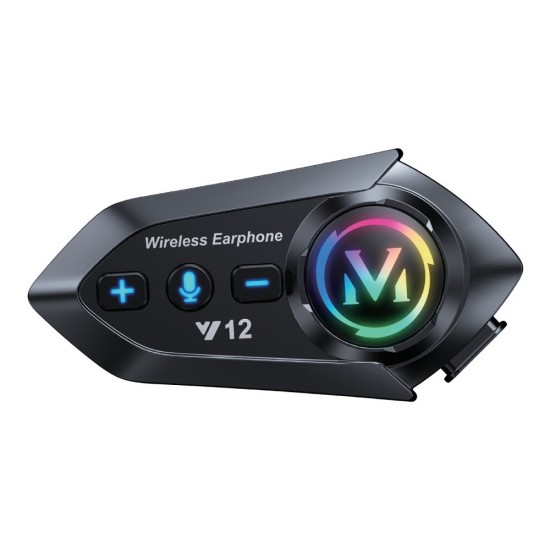 Y12 Motor Kask RGB Radyolu Motosiklet intercom Bluetooth Kulaklık