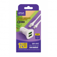 12 Watt Çift USB Girişli Oto Şarj Aleti Type-C