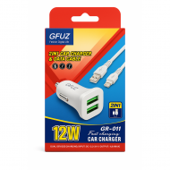 12 Watt iPhone Çift USB Girişli Oto Şarj Aleti Lightning