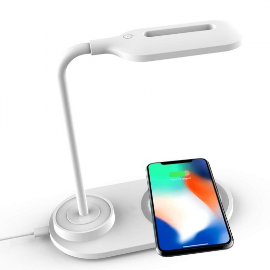 Qi Hızlı kablosuz Şarj ve LED masa lambası