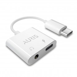 Auris JA05 USB-C To 3,5mm Jack & Type-C Kulaklık ve Şarj Dönüştürücü