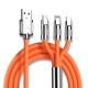 Süper Hızlı Metal 3in1 Şarj Kablosu 120w 6a Type-c iPhone Micro S-219