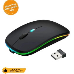 Slim Kablosuz Mouse RGB Işıklı Şarj Edilebilir