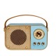m24 nostaljik retro bluetooth hoparlör fm radyo ahşap kasa ses sistemi