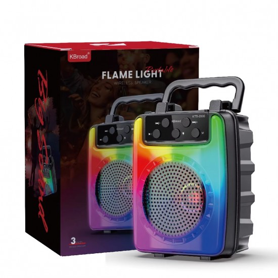 kts-2006 rgb ışıklı taşınabilir bluetooth hoparlör
