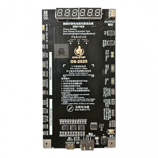 One Stop OS-2025 iPhone ve Android için Pil Aktivasyon Bordu