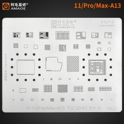 iPhone 11 Pro Max A13 BGA Reballing Şablonu - 0.12mm Entegre Kalıplama Stencil