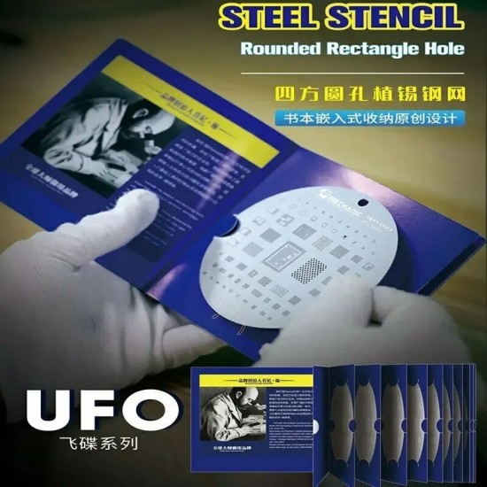 mechanic ufo serisi yuvarlatilmis kare delikli iphone x ten 16 pro max a kadar islemci onarim 10 parca bga reballing sablon seti